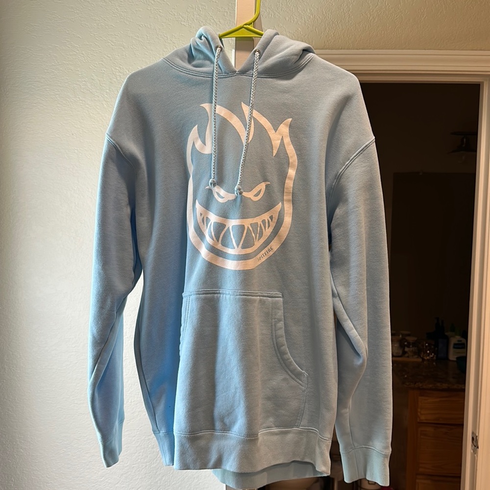 Men’s light blue spitfire hoodie. Worn once.